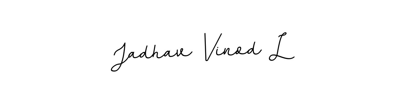 Make a beautiful signature design for name Jadhav Vinod L. With this signature (BallpointsItalic-DORy9) style, you can create a handwritten signature for free. Jadhav Vinod L signature style 11 images and pictures png