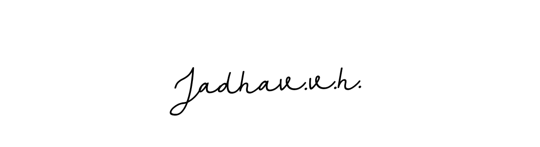 Use a signature maker to create a handwritten signature online. With this signature software, you can design (BallpointsItalic-DORy9) your own signature for name Jadhav.v.h.. Jadhav.v.h. signature style 11 images and pictures png