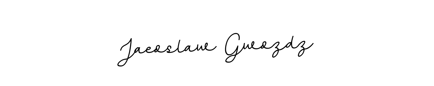 The best way (BallpointsItalic-DORy9) to make a short signature is to pick only two or three words in your name. The name Jaeoslaw Gwozdz include a total of six letters. For converting this name. Jaeoslaw Gwozdz signature style 11 images and pictures png