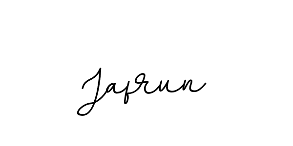 Use a signature maker to create a handwritten signature online. With this signature software, you can design (BallpointsItalic-DORy9) your own signature for name Jafrun. Jafrun signature style 11 images and pictures png