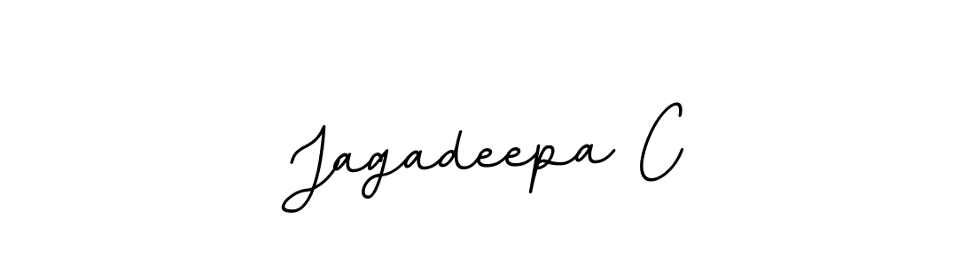 This is the best signature style for the Jagadeepa C name. Also you like these signature font (BallpointsItalic-DORy9). Mix name signature. Jagadeepa C signature style 11 images and pictures png