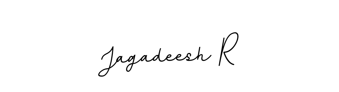 How to make Jagadeesh R name signature. Use BallpointsItalic-DORy9 style for creating short signs online. This is the latest handwritten sign. Jagadeesh R signature style 11 images and pictures png