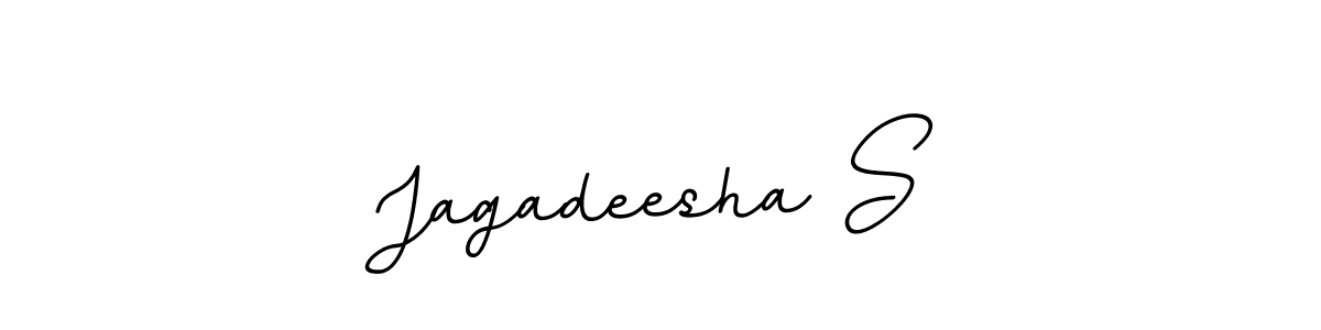 Create a beautiful signature design for name Jagadeesha S. With this signature (BallpointsItalic-DORy9) fonts, you can make a handwritten signature for free. Jagadeesha S signature style 11 images and pictures png