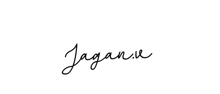 Design your own signature with our free online signature maker. With this signature software, you can create a handwritten (BallpointsItalic-DORy9) signature for name Jagan.v. Jagan.v signature style 11 images and pictures png