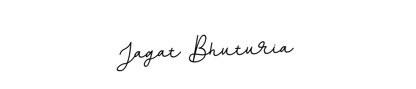 Make a beautiful signature design for name Jagat Bhuturia. With this signature (BallpointsItalic-DORy9) style, you can create a handwritten signature for free. Jagat Bhuturia signature style 11 images and pictures png