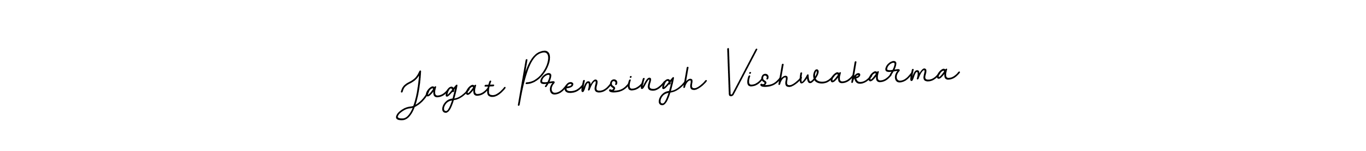 Design your own signature with our free online signature maker. With this signature software, you can create a handwritten (BallpointsItalic-DORy9) signature for name Jagat Premsingh Vishwakarma. Jagat Premsingh Vishwakarma signature style 11 images and pictures png