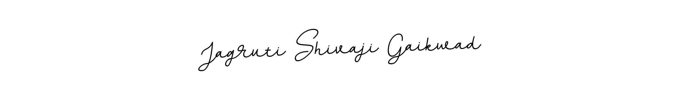 How to make Jagruti Shivaji Gaikwad name signature. Use BallpointsItalic-DORy9 style for creating short signs online. This is the latest handwritten sign. Jagruti Shivaji Gaikwad signature style 11 images and pictures png