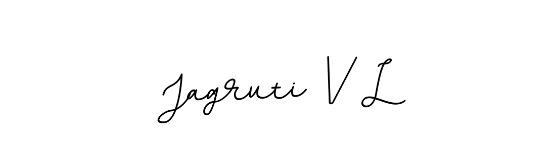 The best way (BallpointsItalic-DORy9) to make a short signature is to pick only two or three words in your name. The name Jagruti V L include a total of six letters. For converting this name. Jagruti V L signature style 11 images and pictures png