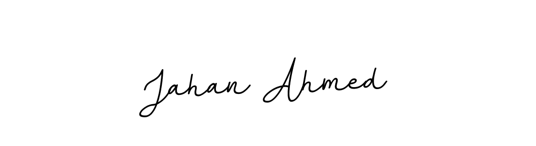 Use a signature maker to create a handwritten signature online. With this signature software, you can design (BallpointsItalic-DORy9) your own signature for name Jahan Ahmed. Jahan Ahmed signature style 11 images and pictures png