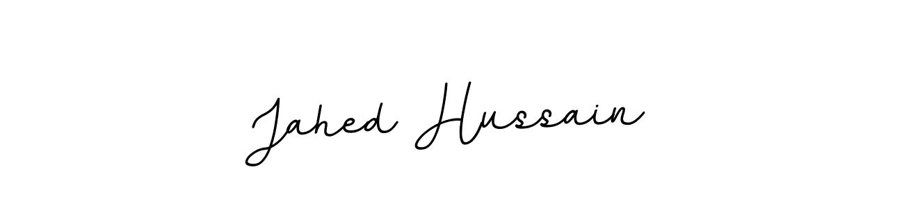 The best way (BallpointsItalic-DORy9) to make a short signature is to pick only two or three words in your name. The name Jahed Hussain include a total of six letters. For converting this name. Jahed Hussain signature style 11 images and pictures png