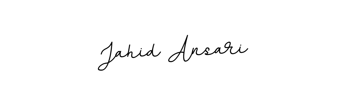 Create a beautiful signature design for name Jahid Ansari. With this signature (BallpointsItalic-DORy9) fonts, you can make a handwritten signature for free. Jahid Ansari signature style 11 images and pictures png