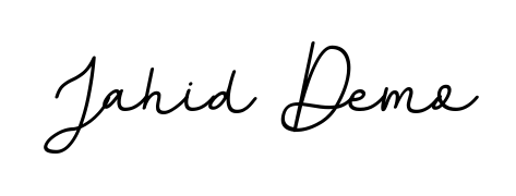 Explore multiple handwriting variations for Jahid Demo including this stunning BallpointsItalic-DORy9 design. Free to use across all platforms. Jahid Demo signature style 11 images and pictures png