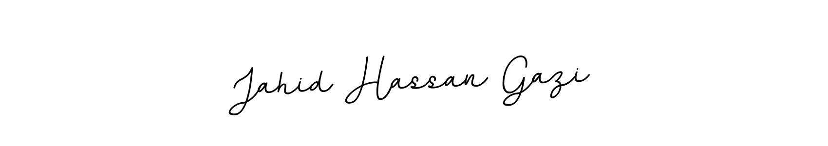 The best way (BallpointsItalic-DORy9) to make a short signature is to pick only two or three words in your name. The name Jahid Hassan Gazi include a total of six letters. For converting this name. Jahid Hassan Gazi signature style 11 images and pictures png