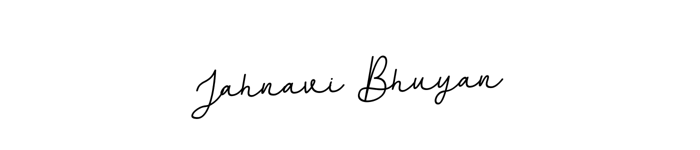 Use a signature maker to create a handwritten signature online. With this signature software, you can design (BallpointsItalic-DORy9) your own signature for name Jahnavi Bhuyan. Jahnavi Bhuyan signature style 11 images and pictures png
