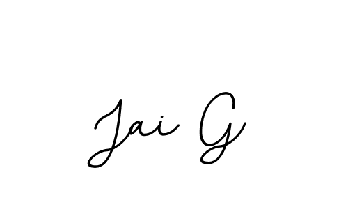 Use a signature maker to create a handwritten signature online. With this signature software, you can design (BallpointsItalic-DORy9) your own signature for name Jai G. Jai G signature style 11 images and pictures png