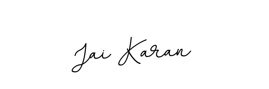 The best way (BallpointsItalic-DORy9) to make a short signature is to pick only two or three words in your name. The name Jai Karan include a total of six letters. For converting this name. Jai Karan signature style 11 images and pictures png