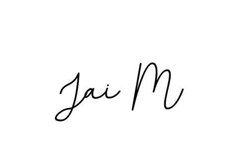 Jai M stylish signature style. Best Handwritten Sign (BallpointsItalic-DORy9) for my name. Handwritten Signature Collection Ideas for my name Jai M. Jai M signature style 11 images and pictures png