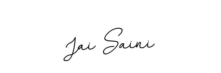 You should practise on your own different ways (BallpointsItalic-DORy9) to write your name (Jai Saini) in signature. don't let someone else do it for you. Jai Saini signature style 11 images and pictures png
