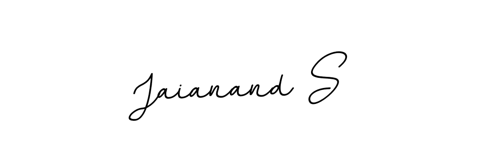 Make a beautiful signature design for name Jaianand S. With this signature (BallpointsItalic-DORy9) style, you can create a handwritten signature for free. Jaianand S signature style 11 images and pictures png