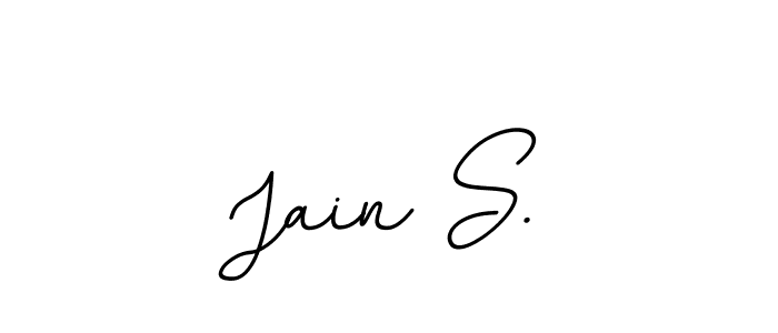 The best way (BallpointsItalic-DORy9) to make a short signature is to pick only two or three words in your name. The name Jain S. include a total of six letters. For converting this name. Jain S. signature style 11 images and pictures png