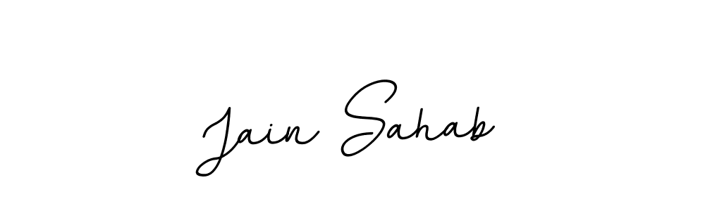 Jain Sahab stylish signature style. Best Handwritten Sign (BallpointsItalic-DORy9) for my name. Handwritten Signature Collection Ideas for my name Jain Sahab. Jain Sahab signature style 11 images and pictures png