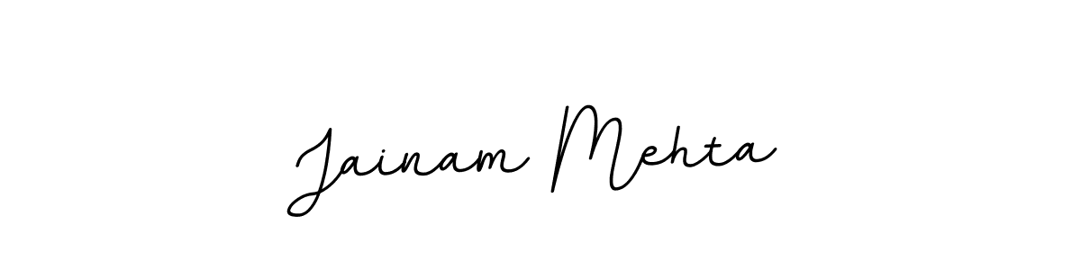 The best way (BallpointsItalic-DORy9) to make a short signature is to pick only two or three words in your name. The name Jainam Mehta include a total of six letters. For converting this name. Jainam Mehta signature style 11 images and pictures png