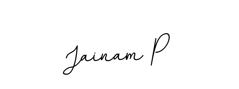 Make a beautiful signature design for name Jainam P. With this signature (BallpointsItalic-DORy9) style, you can create a handwritten signature for free. Jainam P signature style 11 images and pictures png