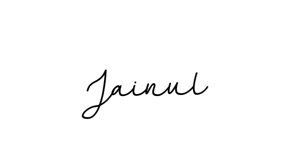 Use a signature maker to create a handwritten signature online. With this signature software, you can design (BallpointsItalic-DORy9) your own signature for name Jainul. Jainul signature style 11 images and pictures png