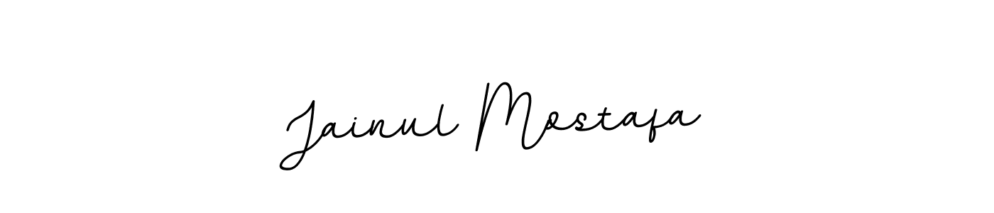 Design your own signature with our free online signature maker. With this signature software, you can create a handwritten (BallpointsItalic-DORy9) signature for name Jainul Mostafa. Jainul Mostafa signature style 11 images and pictures png