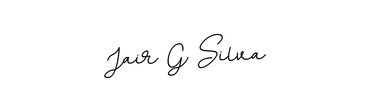 This is the best signature style for the Jair G Silva name. Also you like these signature font (BallpointsItalic-DORy9). Mix name signature. Jair G Silva signature style 11 images and pictures png