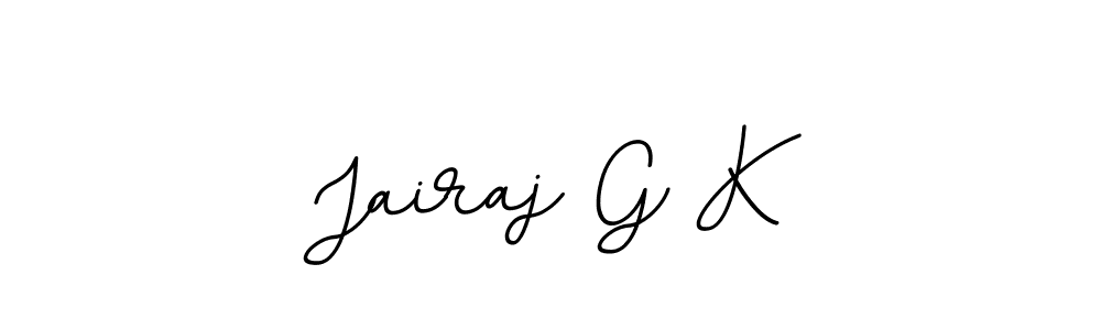 Use a signature maker to create a handwritten signature online. With this signature software, you can design (BallpointsItalic-DORy9) your own signature for name Jairaj G K. Jairaj G K signature style 11 images and pictures png
