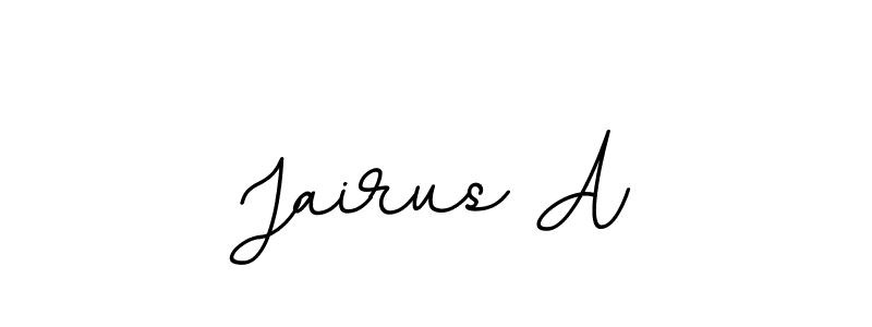 Jairus A stylish signature style. Best Handwritten Sign (BallpointsItalic-DORy9) for my name. Handwritten Signature Collection Ideas for my name Jairus A. Jairus A signature style 11 images and pictures png