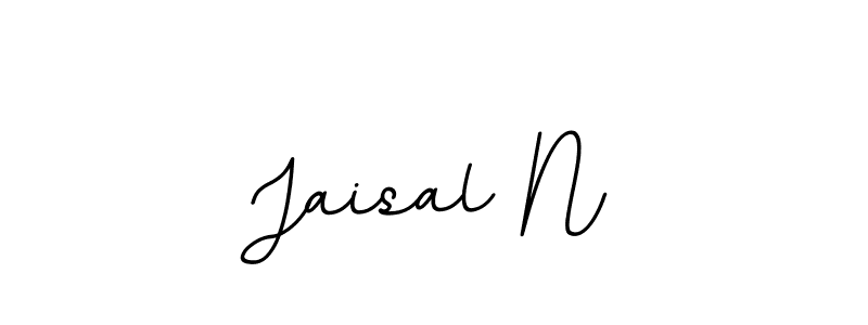 Design your own signature with our free online signature maker. With this signature software, you can create a handwritten (BallpointsItalic-DORy9) signature for name Jaisal N. Jaisal N signature style 11 images and pictures png