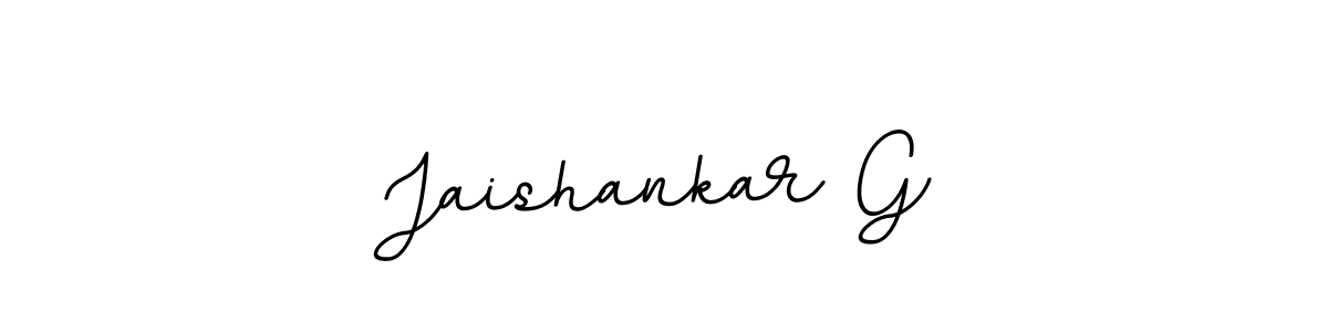 Create a beautiful signature design for name Jaishankar G. With this signature (BallpointsItalic-DORy9) fonts, you can make a handwritten signature for free. Jaishankar G signature style 11 images and pictures png