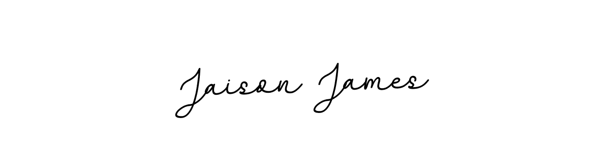 How to make Jaison James name signature. Use BallpointsItalic-DORy9 style for creating short signs online. This is the latest handwritten sign. Jaison James signature style 11 images and pictures png