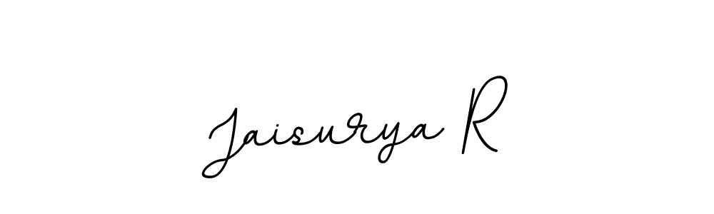 Make a beautiful signature design for name Jaisurya R. With this signature (BallpointsItalic-DORy9) style, you can create a handwritten signature for free. Jaisurya R signature style 11 images and pictures png