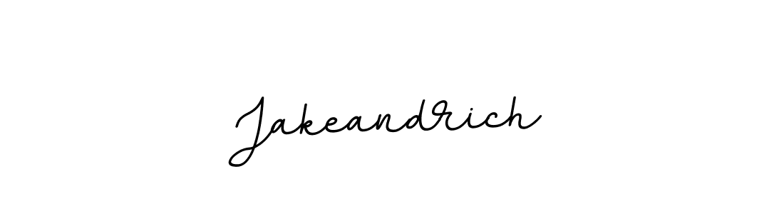 The best way (BallpointsItalic-DORy9) to make a short signature is to pick only two or three words in your name. The name Jakeandrich include a total of six letters. For converting this name. Jakeandrich signature style 11 images and pictures png