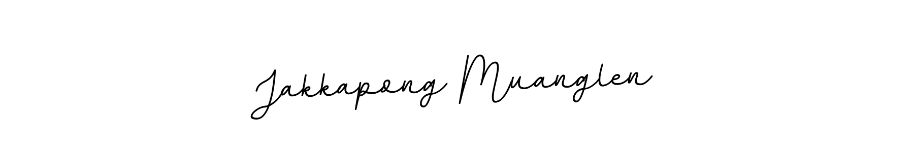 Use a signature maker to create a handwritten signature online. With this signature software, you can design (BallpointsItalic-DORy9) your own signature for name Jakkapong Muanglen. Jakkapong Muanglen signature style 11 images and pictures png