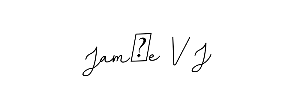 Also You can easily find your signature by using the search form. We will create Jamİe V J name handwritten signature images for you free of cost using BallpointsItalic-DORy9 sign style. Jamİe V J signature style 11 images and pictures png