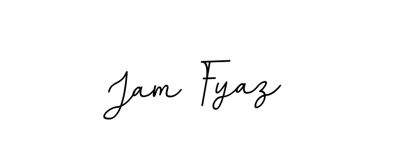 Use a signature maker to create a handwritten signature online. With this signature software, you can design (BallpointsItalic-DORy9) your own signature for name Jam Fyaz. Jam Fyaz signature style 11 images and pictures png