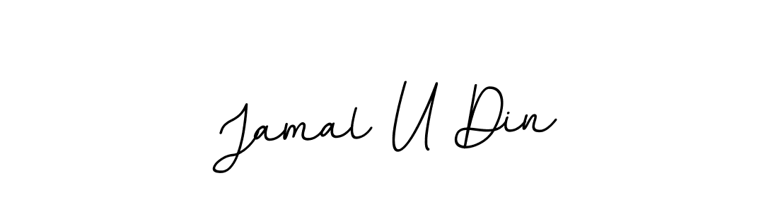 How to make Jamal U Din name signature. Use BallpointsItalic-DORy9 style for creating short signs online. This is the latest handwritten sign. Jamal U Din signature style 11 images and pictures png