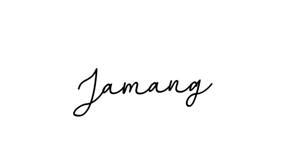 Design your own signature with our free online signature maker. With this signature software, you can create a handwritten (BallpointsItalic-DORy9) signature for name Jamang. Jamang signature style 11 images and pictures png