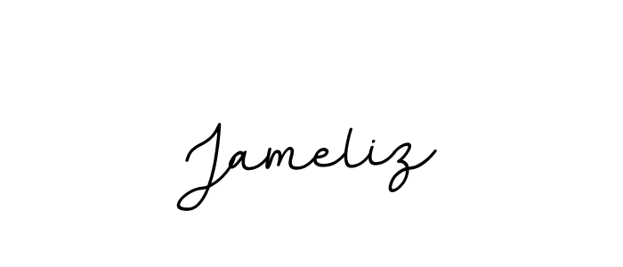 How to make Jameliz name signature. Use BallpointsItalic-DORy9 style for creating short signs online. This is the latest handwritten sign. Jameliz signature style 11 images and pictures png