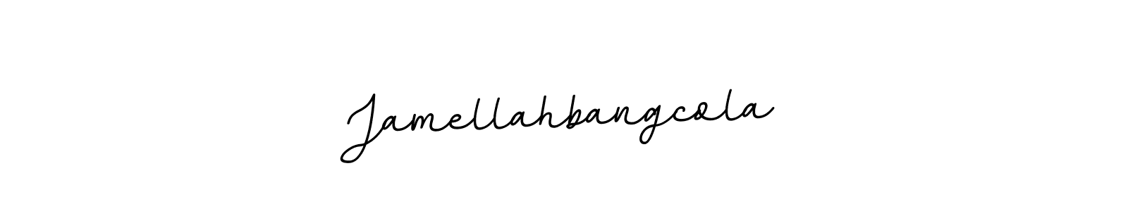 Create a beautiful signature design for name Jamellahbangcola. With this signature (BallpointsItalic-DORy9) fonts, you can make a handwritten signature for free. Jamellahbangcola signature style 11 images and pictures png