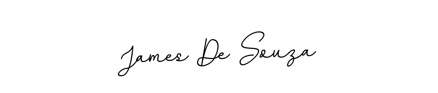 This is the best signature style for the James De Souza name. Also you like these signature font (BallpointsItalic-DORy9). Mix name signature. James De Souza signature style 11 images and pictures png