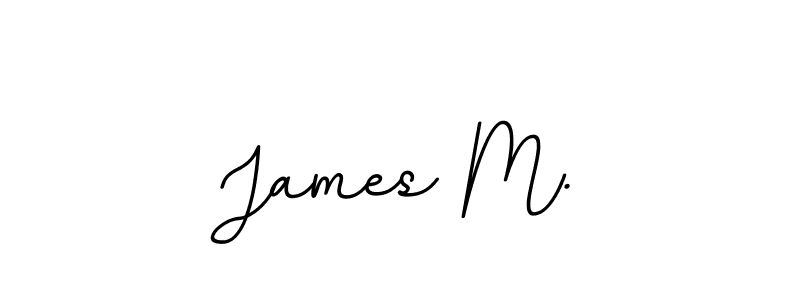 Use a signature maker to create a handwritten signature online. With this signature software, you can design (BallpointsItalic-DORy9) your own signature for name James M.. James M. signature style 11 images and pictures png