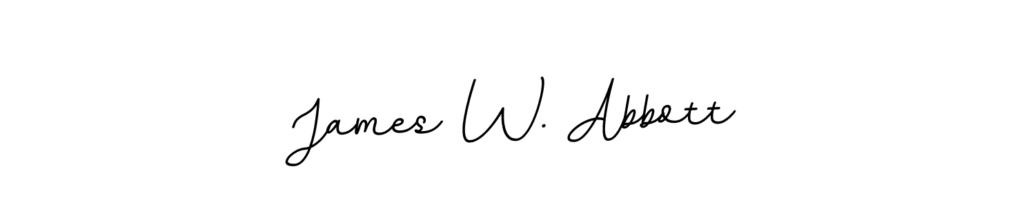 Create a beautiful signature design for name James W. Abbott. With this signature (BallpointsItalic-DORy9) fonts, you can make a handwritten signature for free. James W. Abbott signature style 11 images and pictures png