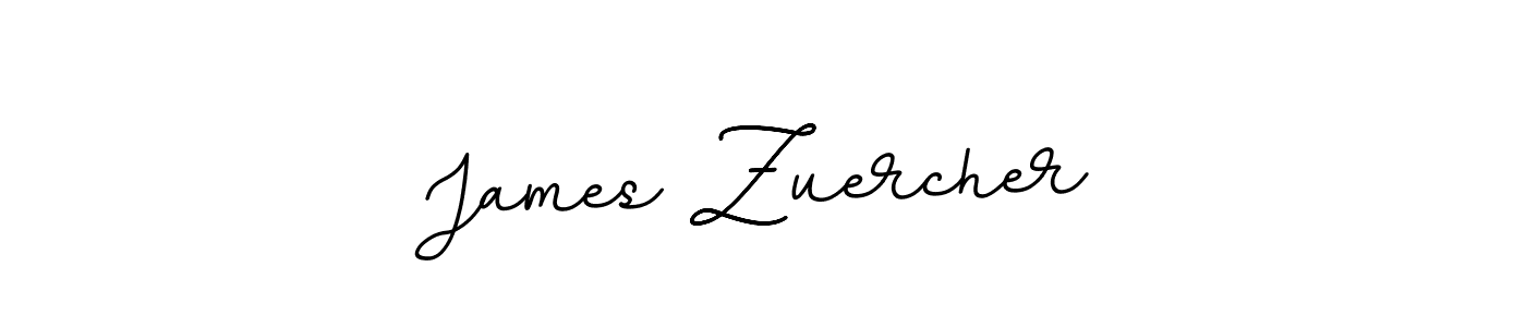 How to make James Zuercher name signature. Use BallpointsItalic-DORy9 style for creating short signs online. This is the latest handwritten sign. James Zuercher signature style 11 images and pictures png