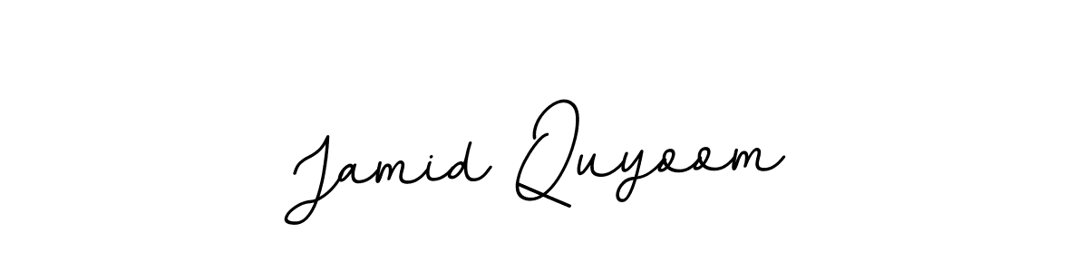 Design your own signature with our free online signature maker. With this signature software, you can create a handwritten (BallpointsItalic-DORy9) signature for name Jamid Quyoom. Jamid Quyoom signature style 11 images and pictures png