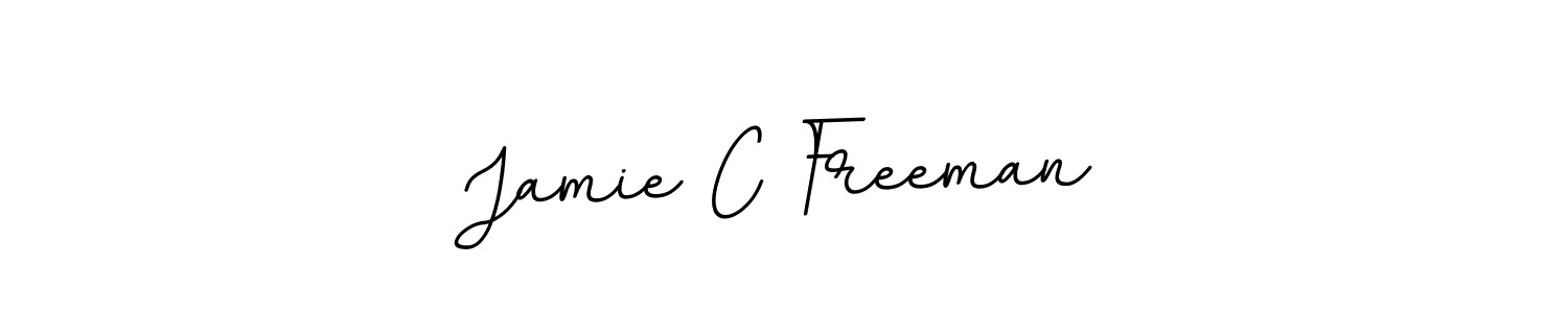 Create a beautiful signature design for name Jamie C Freeman. With this signature (BallpointsItalic-DORy9) fonts, you can make a handwritten signature for free. Jamie C Freeman signature style 11 images and pictures png